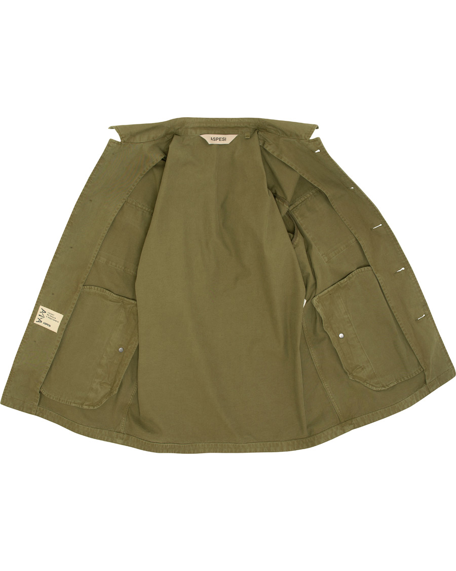 Homme | Manteaux Et Vestes | Aspesi | Tigre Summer Cotton Jacket Military Green