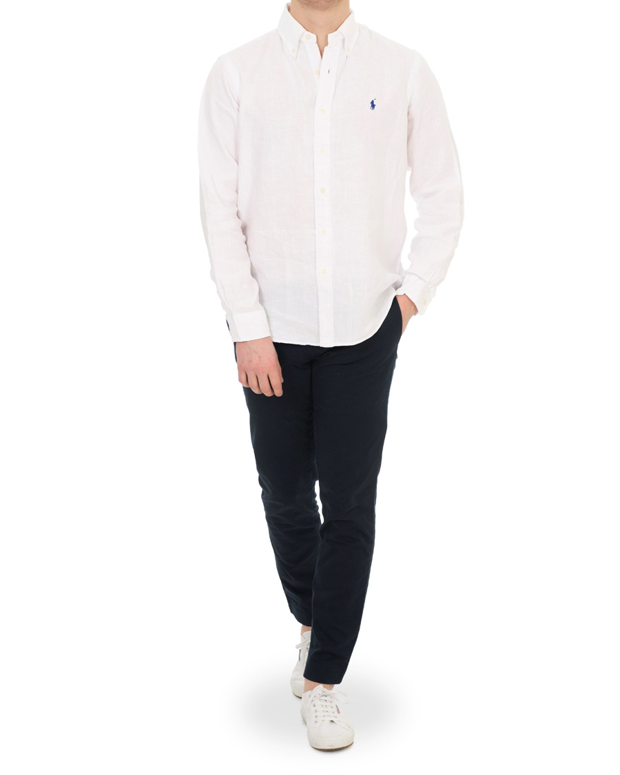 Homme | Chemises | Polo Ralph Lauren | Core Fit Linen Shirt Pure White