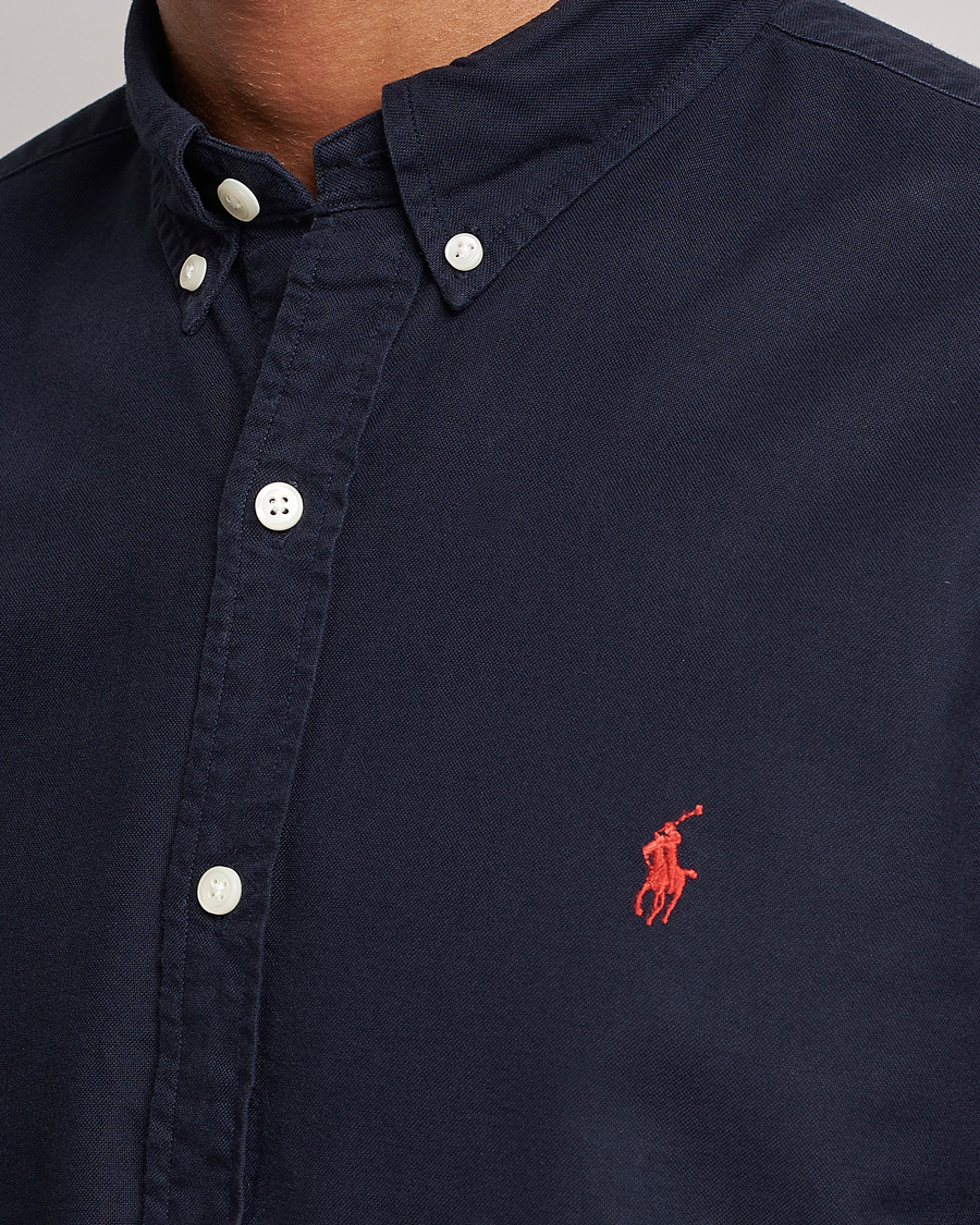 Homme | Chemises | Polo Ralph Lauren | Slim Fit Garment Dyed Oxford Shirt Navy