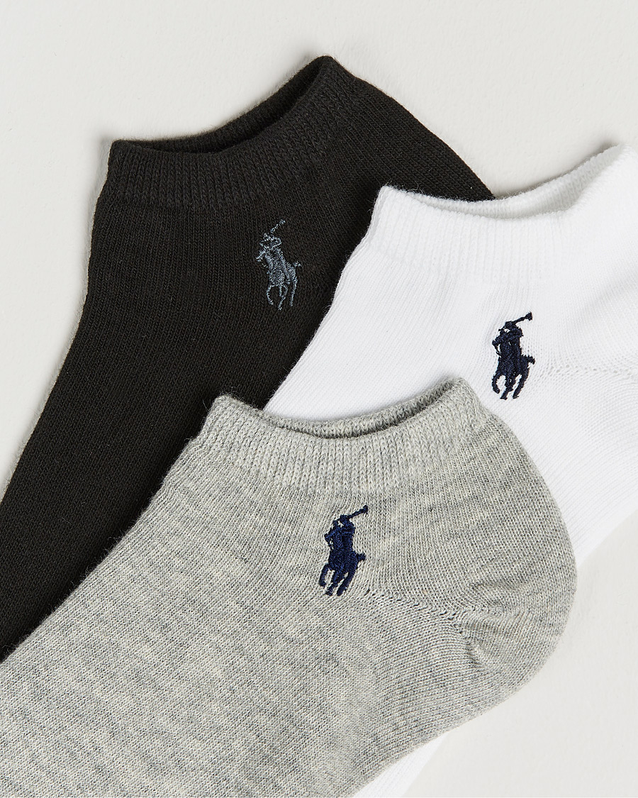 Heren | Ondergoed | Polo Ralph Lauren | 3-Pack Ghost Sock Black/White/Grey