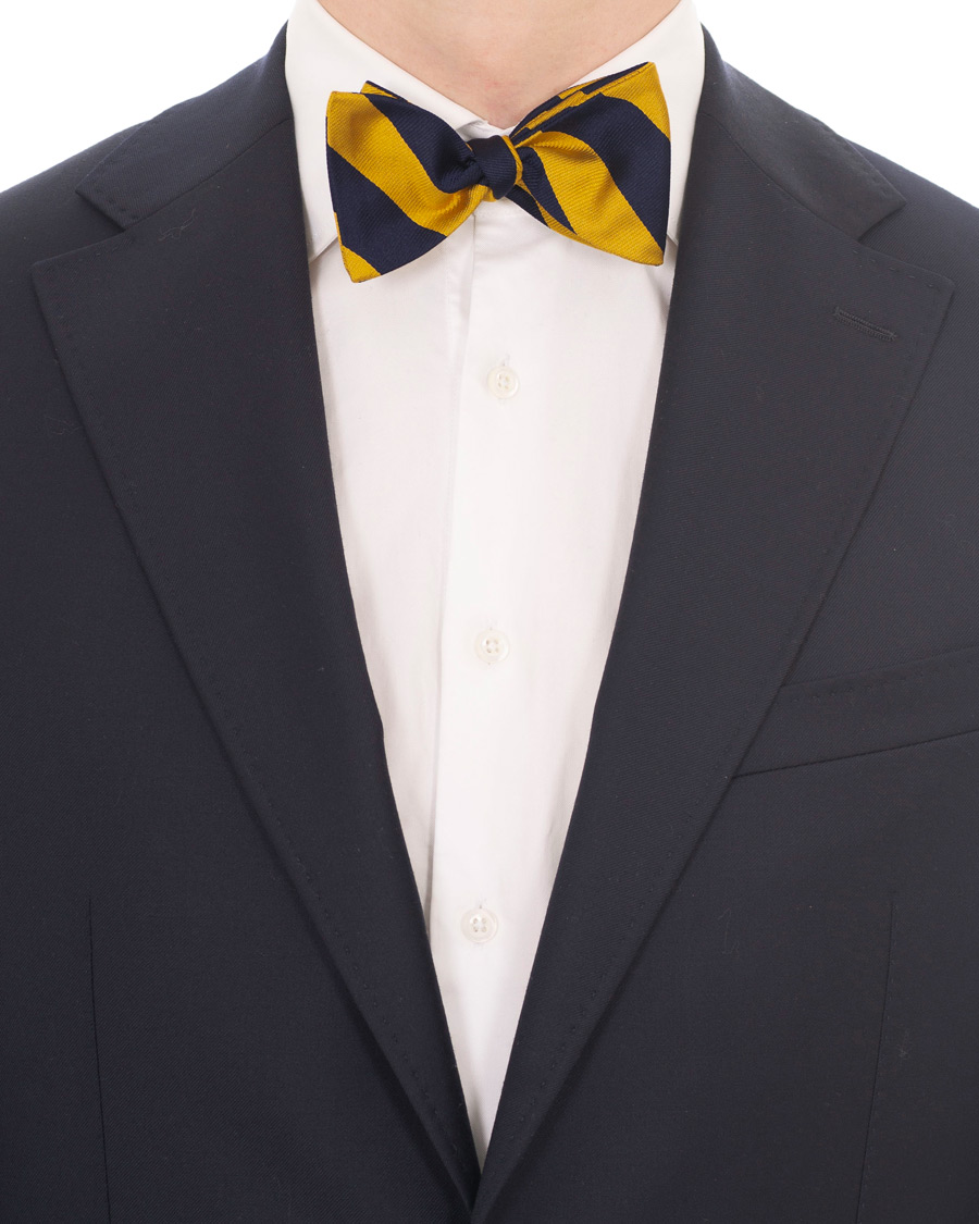 Homme | Polo Ralph Lauren Preppy Stripe Bowtie Gold/Navy | Polo Ralph Lauren | Preppy Stripe Bowtie Gold/Navy