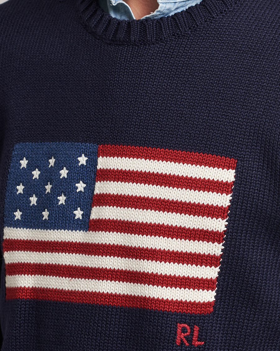 Homme | Pulls Et Tricots | Polo Ralph Lauren | Knitted Flag Crew Neck Navy
