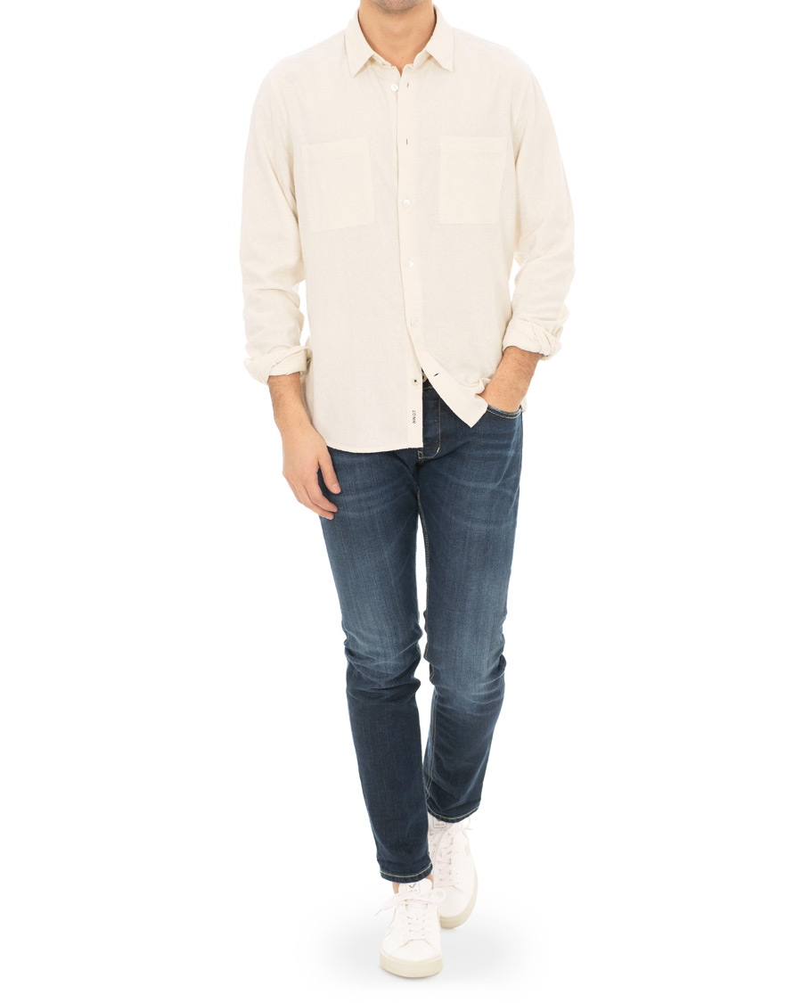 Homme | Chemises | NN07 | Alberto Silk Nep Shirt Ivory
