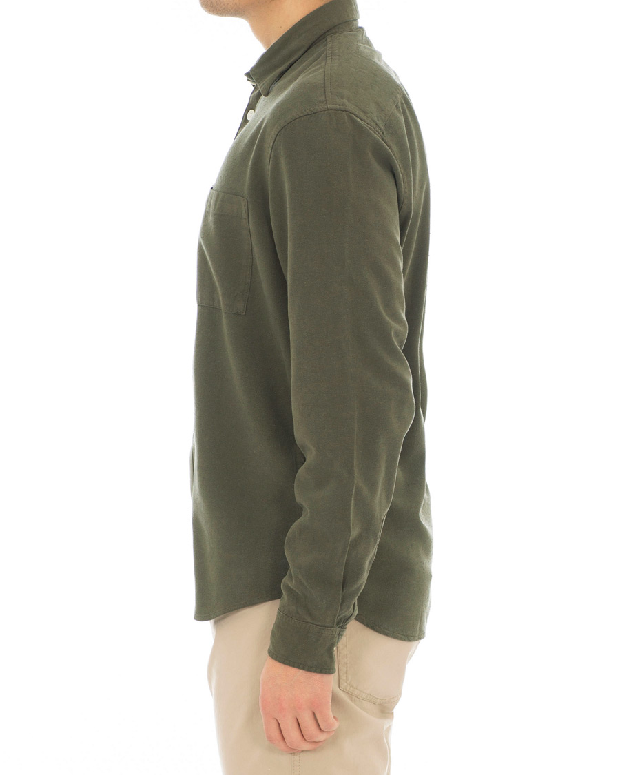 Homme | Chemises | NN07 | Alberto Silk Nep Shirt Deep Green