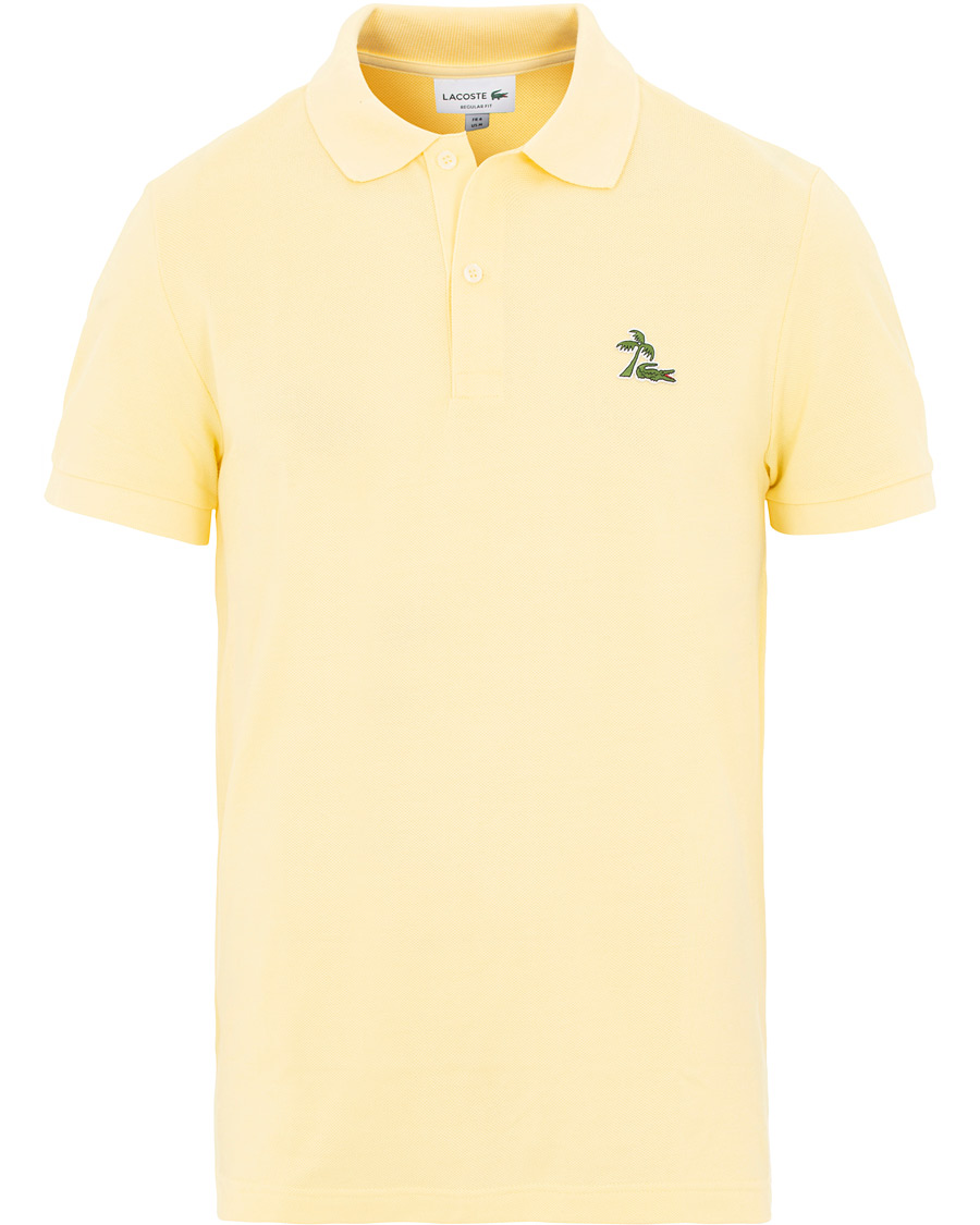 Homme | Polos | Lacoste | Palm Crocodile Poloshirt Regular Fit Yellow