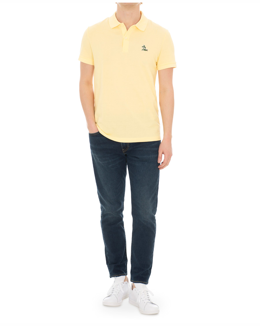 Homme | Polos | Lacoste | Palm Crocodile Poloshirt Regular Fit Yellow