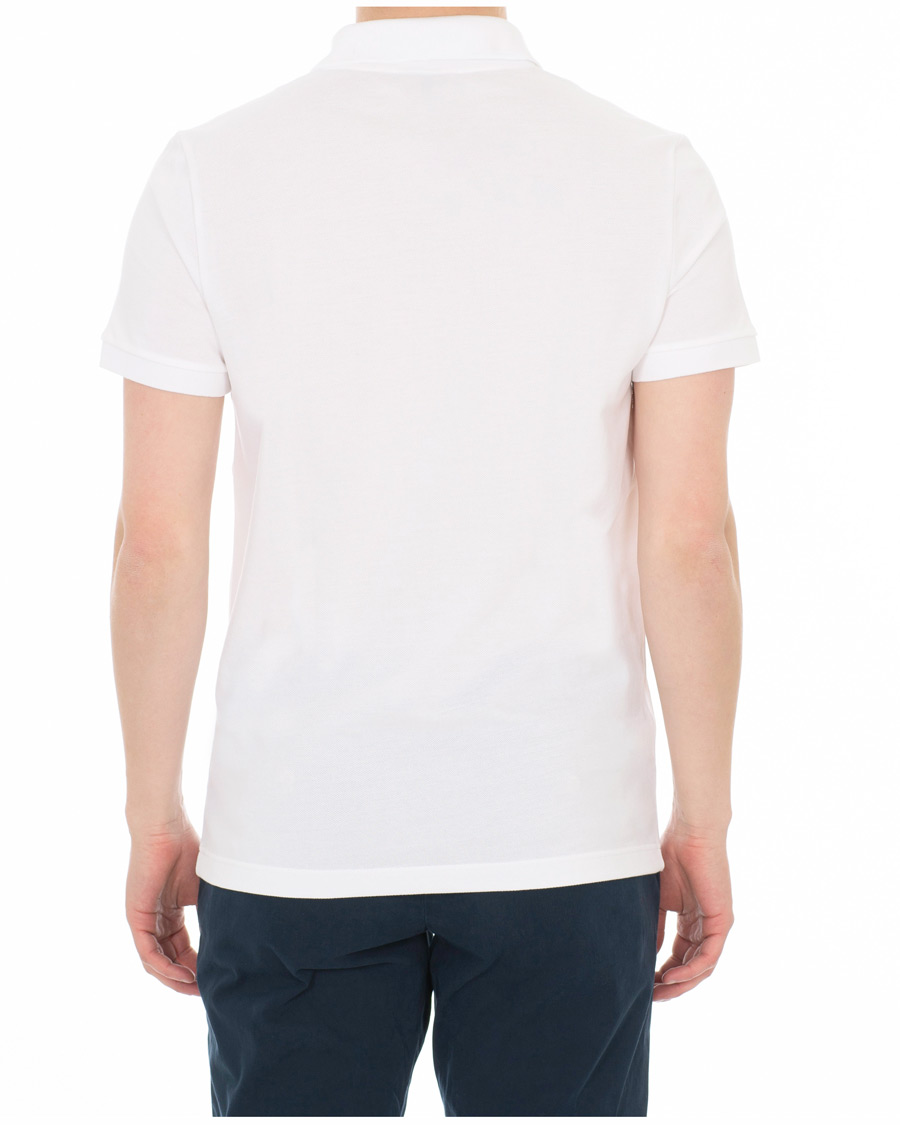 Homme | Polos | Lacoste | Palm Crocodile Poloshirt Regular Fit White