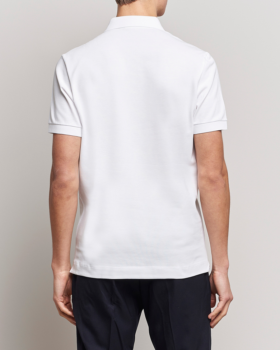 Homme | Polos | Lacoste | Regular Fit Tonal Crocodile Poloshirt White