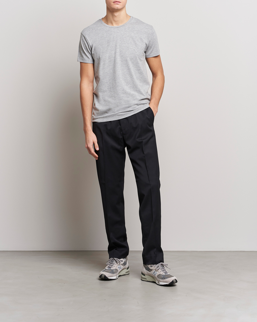 Homme | T-shirts | Samsøe Samsøe | Kronos Crew Neck Tee Light Grey Melange