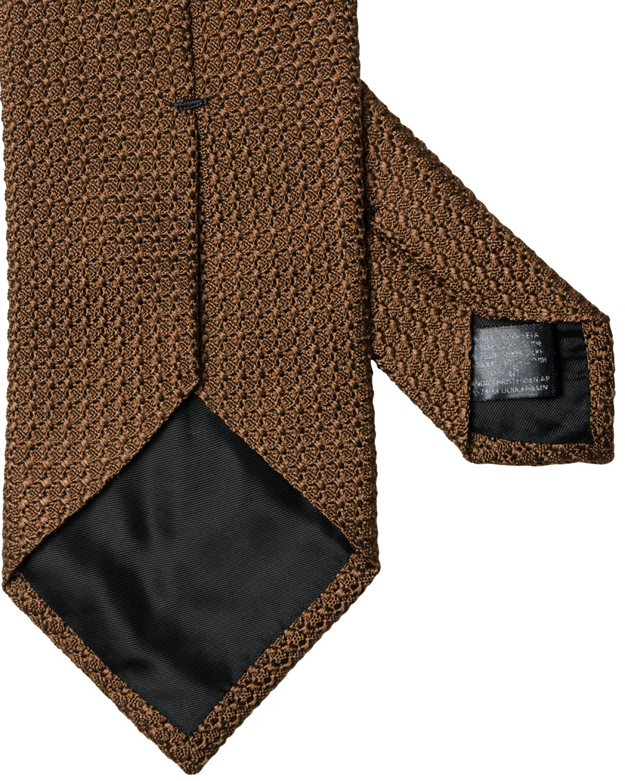 Homme | Amanda Christensen Silk Grenadine 8 cm Tie Brown | Amanda Christensen | Silk Grenadine 8 cm Tie Brown
