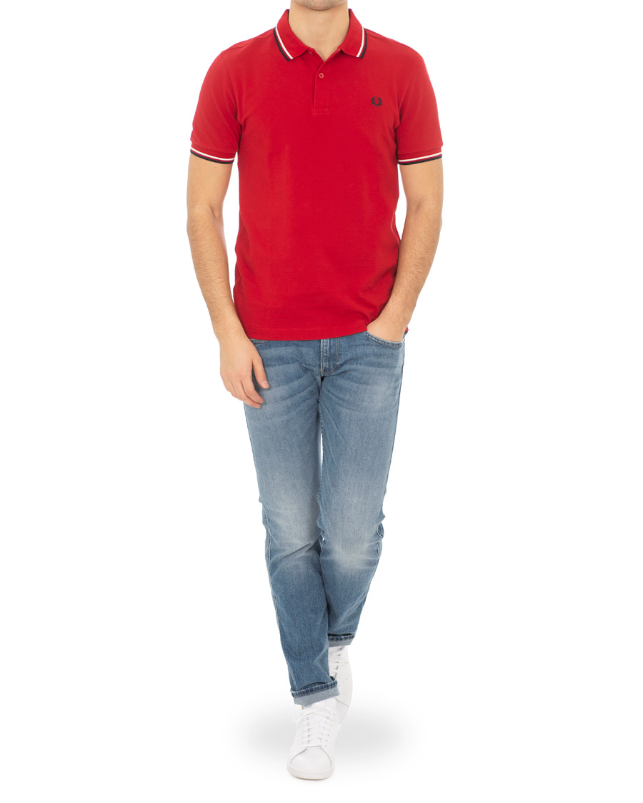 Homme | Polos | Fred Perry | Twin Tip Polo Bright Red