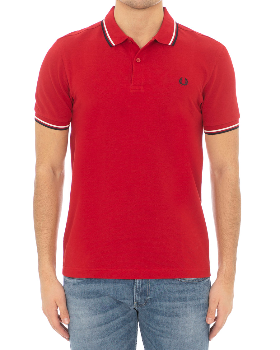 Homme | Polos | Fred Perry | Twin Tip Polo Bright Red