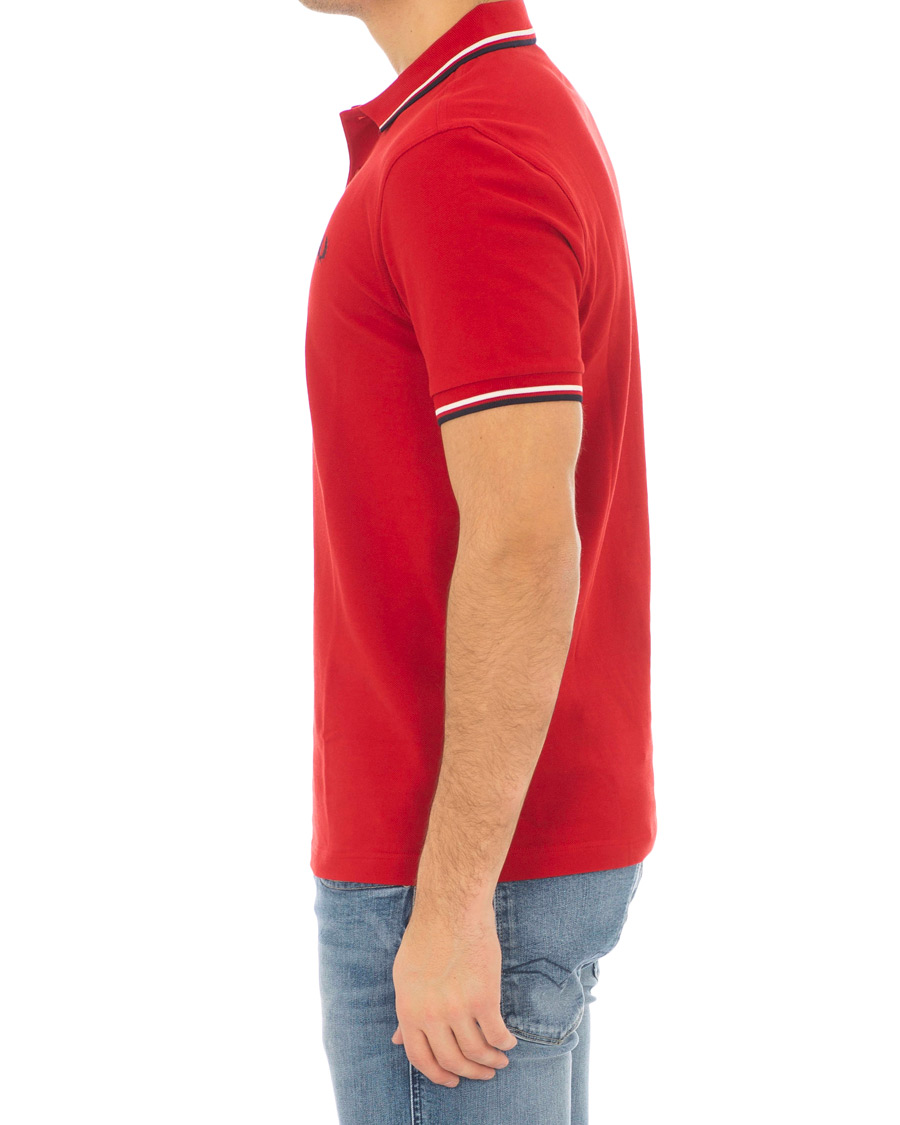 Homme | Polos | Fred Perry | Twin Tip Polo Bright Red