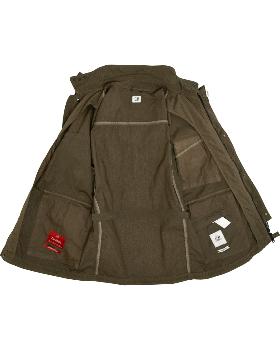 Homme | Manteaux Et Vestes | C.P. Company | Garment Dyed Quartz Goggle Jacket Dark Green