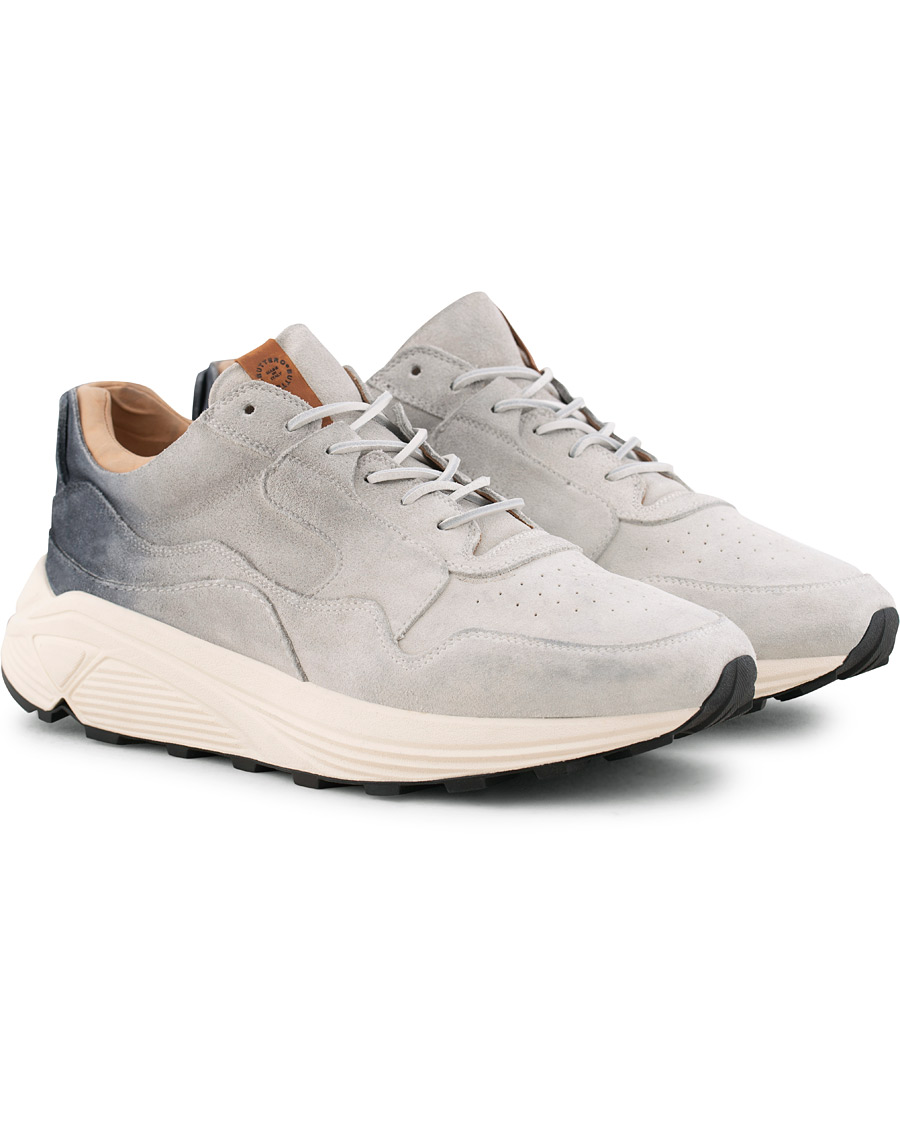 Heren | Buttero Vinci Vintage Running Suede Sneaker Bianco | Buttero | Vinci Vintage Running Suede Sneaker Bianco