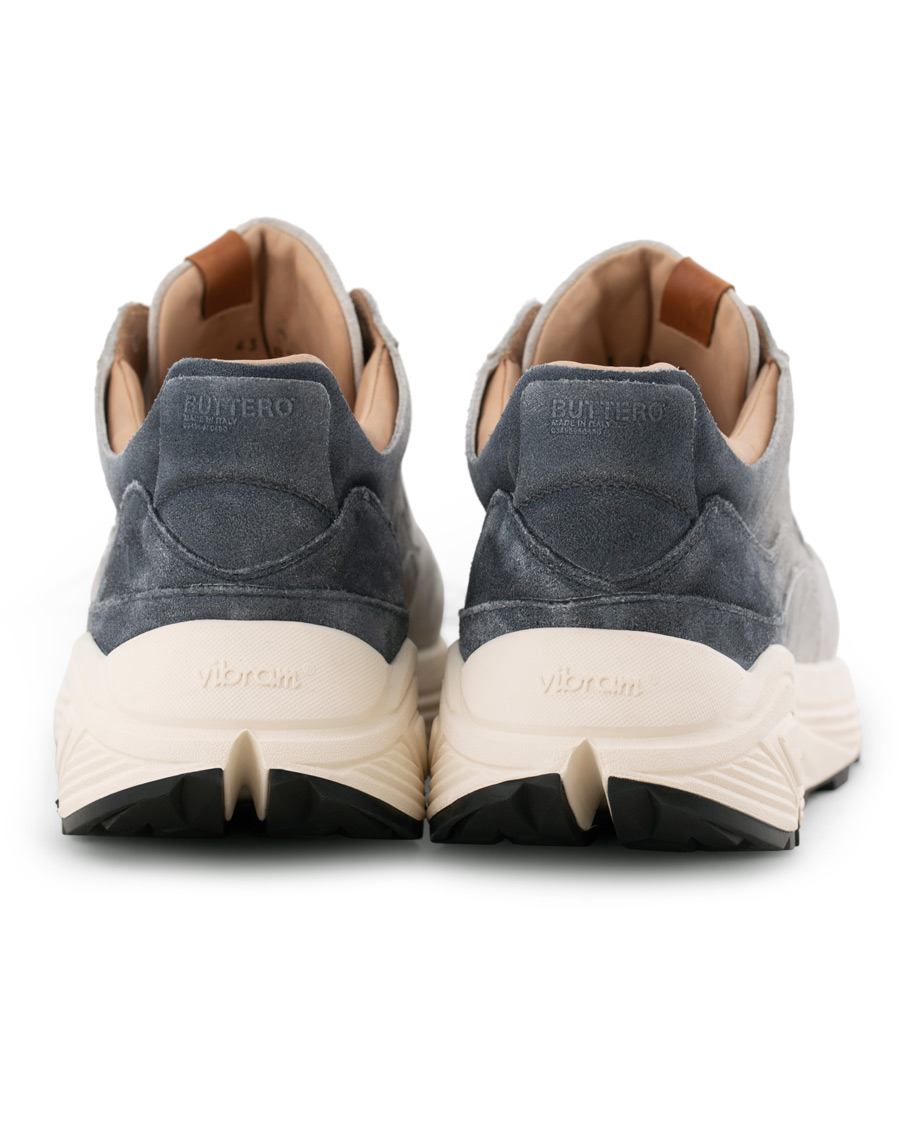 Heren | Buttero Vinci Vintage Running Suede Sneaker Bianco | Buttero | Vinci Vintage Running Suede Sneaker Bianco