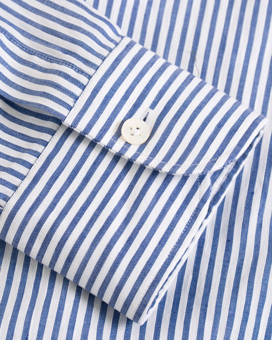 Heren | Overhemden | Barba Napoli | Culto Slim Fit Striped Shirt Blue