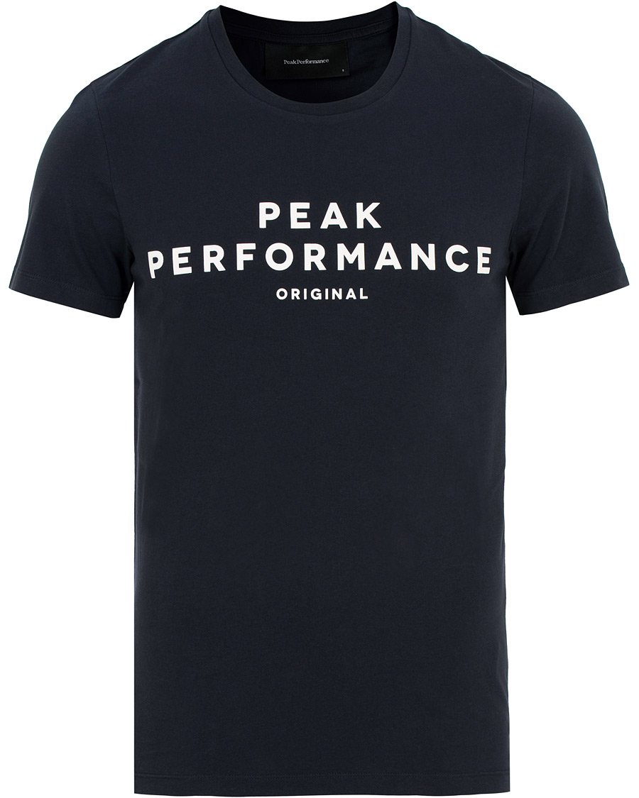 Homme | T-shirts | Peak Performance | Logo Crew Neck Tee Marine Blue