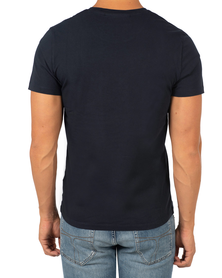 Homme | T-shirts | Peak Performance | Logo Crew Neck Tee Marine Blue