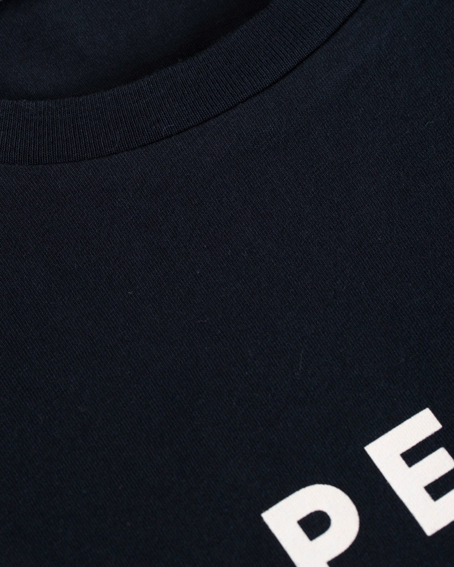 Homme | T-shirts | Peak Performance | Logo Crew Neck Tee Marine Blue