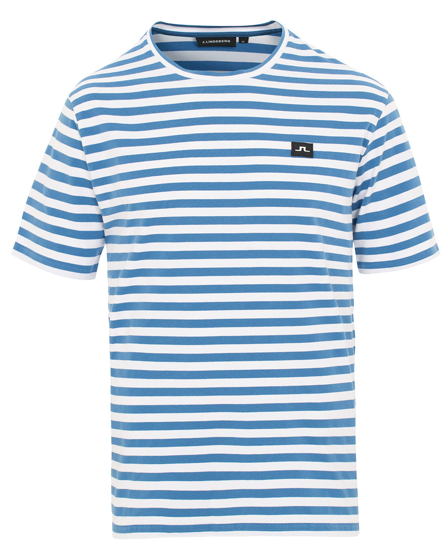 Homme | T-shirts | J.Lindeberg | Charles Stripe Tee Work Blue
