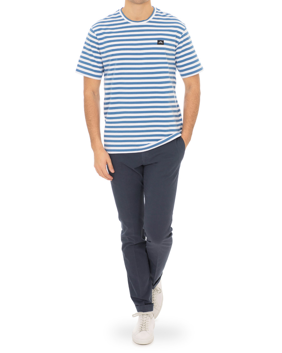 Homme | T-shirts | J.Lindeberg | Charles Stripe Tee Work Blue