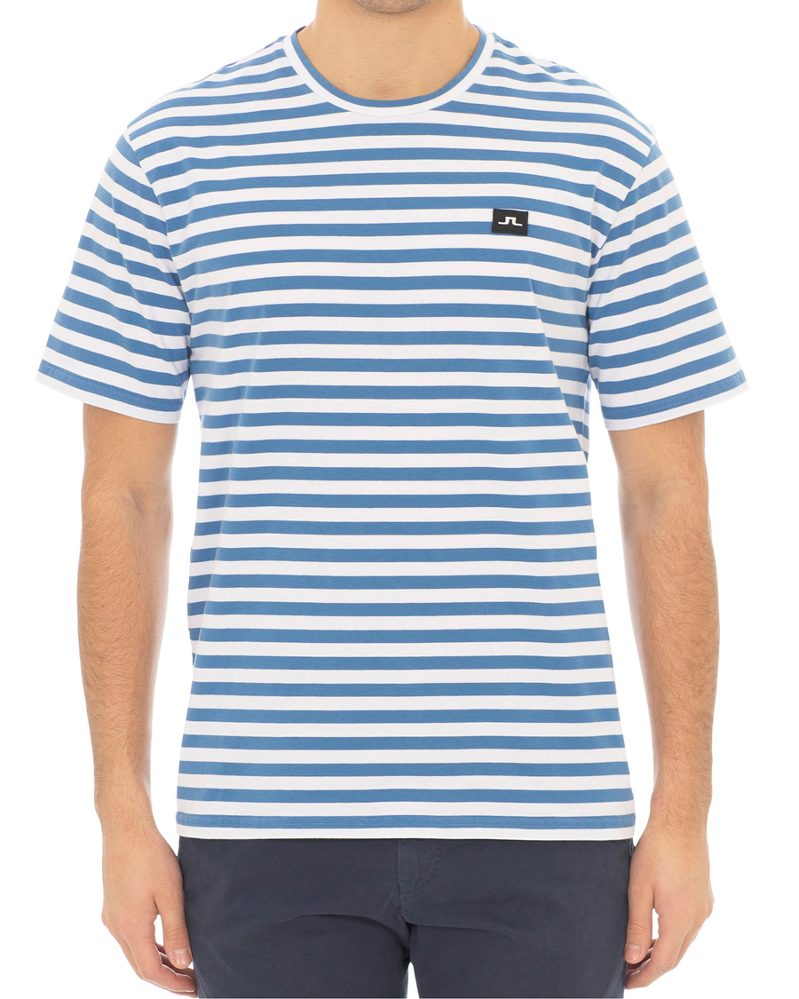 Homme | T-shirts | J.Lindeberg | Charles Stripe Tee Work Blue
