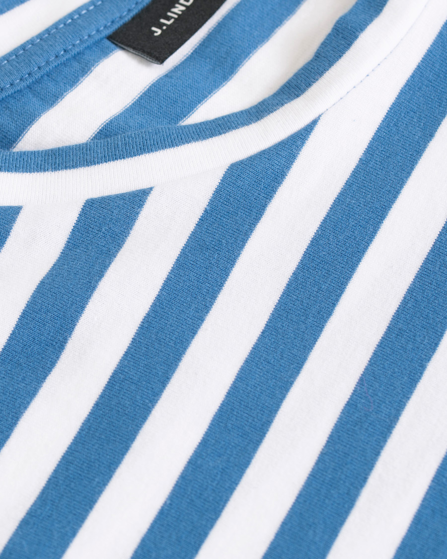 Homme | T-shirts | J.Lindeberg | Charles Stripe Tee Work Blue