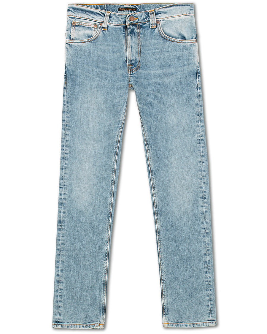 Homme | Jeans | Nudie Jeans | Thin Finn Organic Jeans Light Blue Comfort