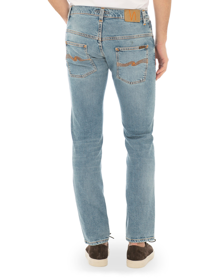 Homme | Jeans | Nudie Jeans | Thin Finn Organic Jeans Light Blue Comfort