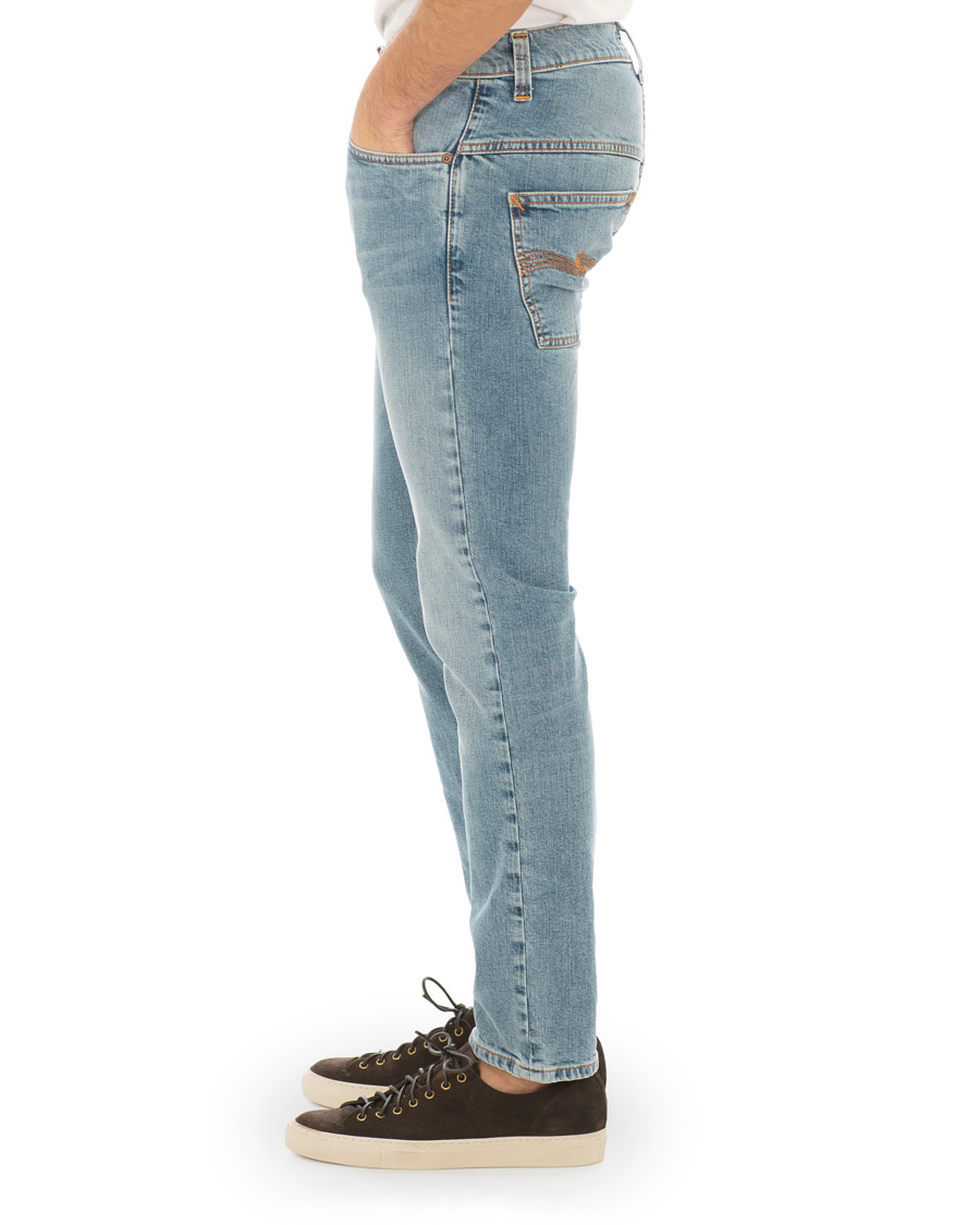 Homme | Jeans | Nudie Jeans | Thin Finn Organic Jeans Light Blue Comfort