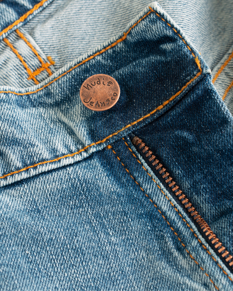 Homme | Jeans | Nudie Jeans | Thin Finn Organic Jeans Light Blue Comfort