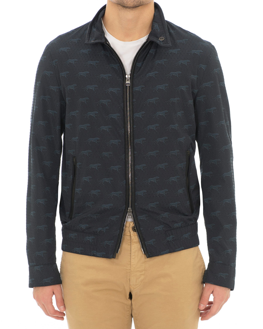 Homme | Manteaux Et Vestes | Etro | Printed Jaguar Bomber Dark Blue