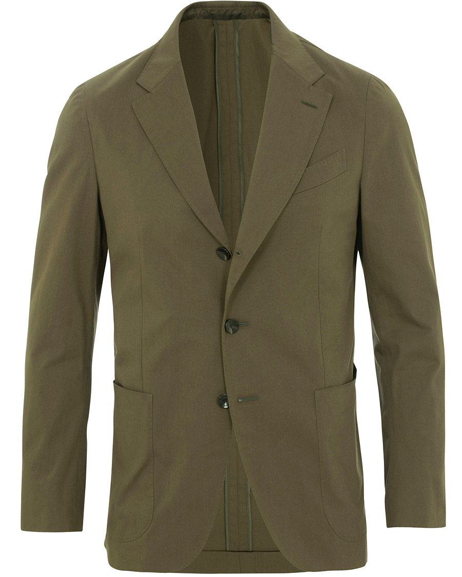 Homme | Blazers | Caruso | Cotton Stretch Blazer Olive Green