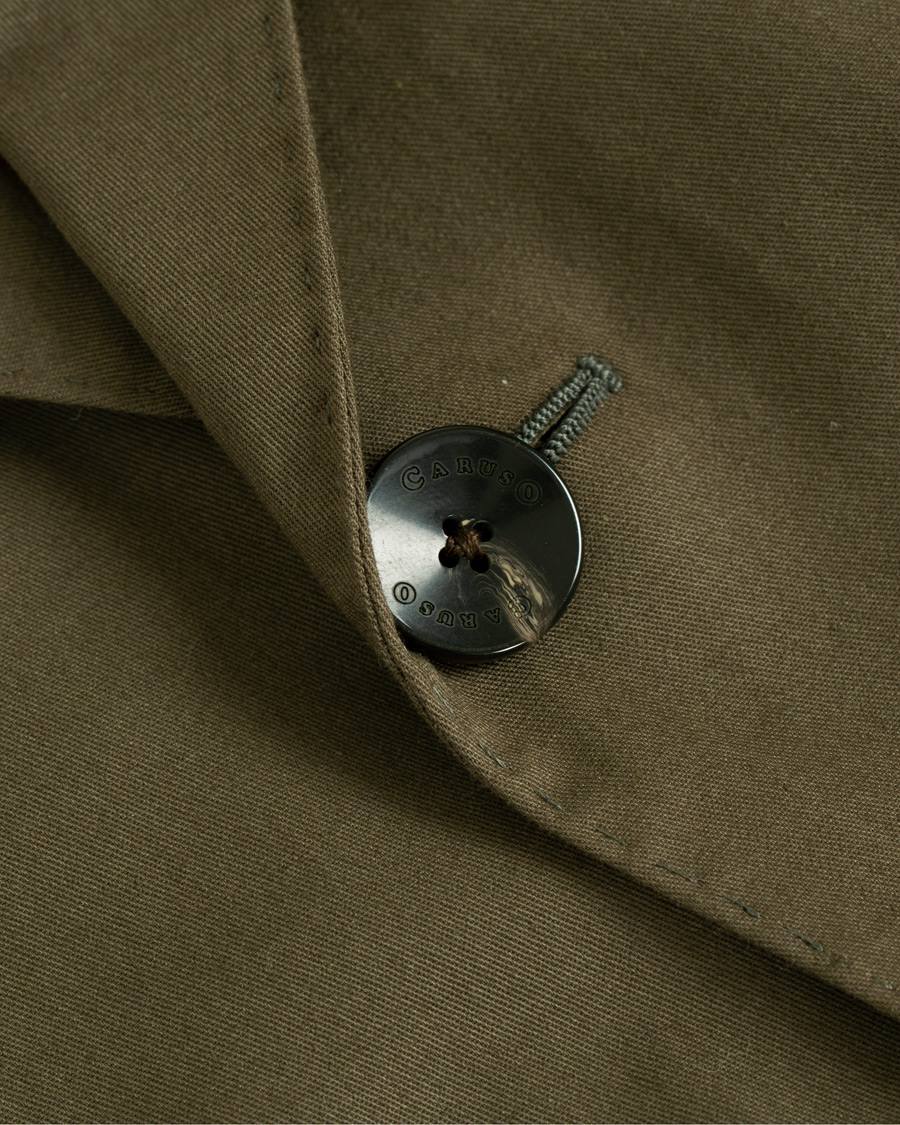 Homme | Blazers | Caruso | Cotton Stretch Blazer Olive Green
