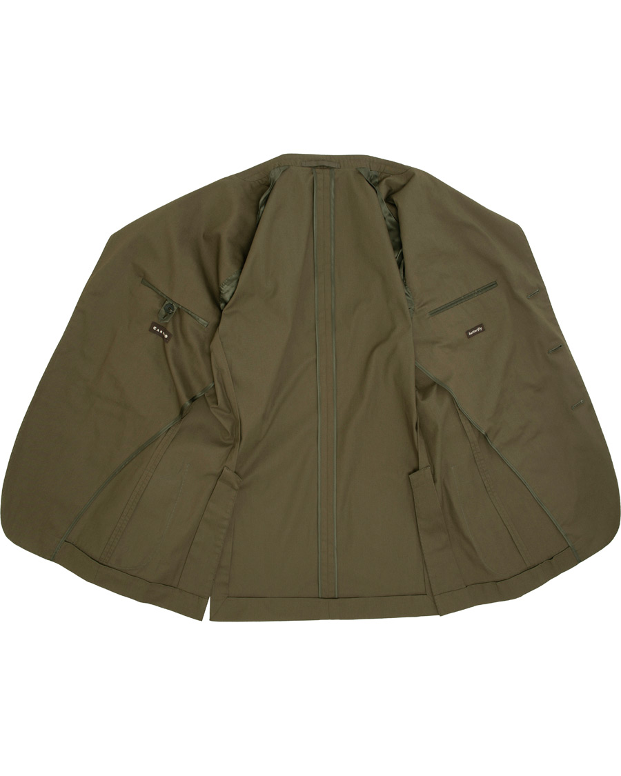 Homme | Blazers | Caruso | Cotton Stretch Blazer Olive Green