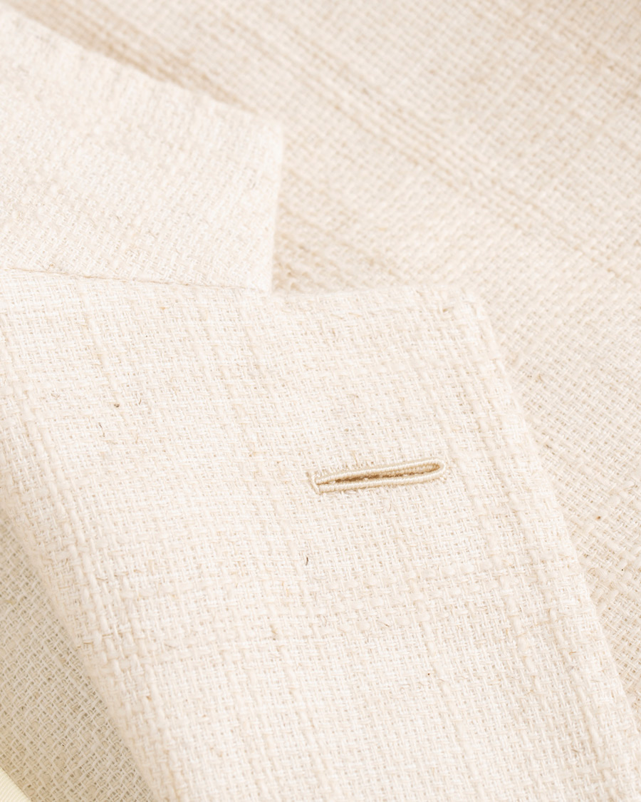 Homme | Blazers | Caruso | Butterfly Cotton/Linen Blazer White