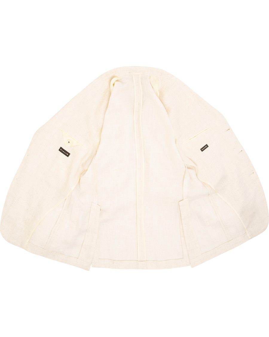 Homme | Blazers | Caruso | Butterfly Cotton/Linen Blazer White