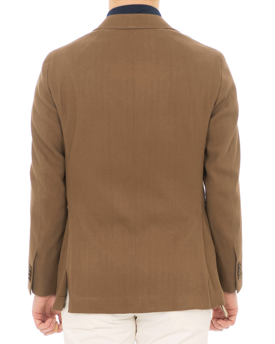 Homme | Blazers | Caruso | Butterfly Herringbone Cotton Blazer Medium Brown