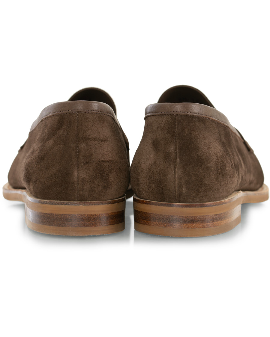 Homme | Edward Green Duke Unlined Penny Loafer Mocha Suede | Edward Green | Duke Unlined Penny Loafer Mocha Suede