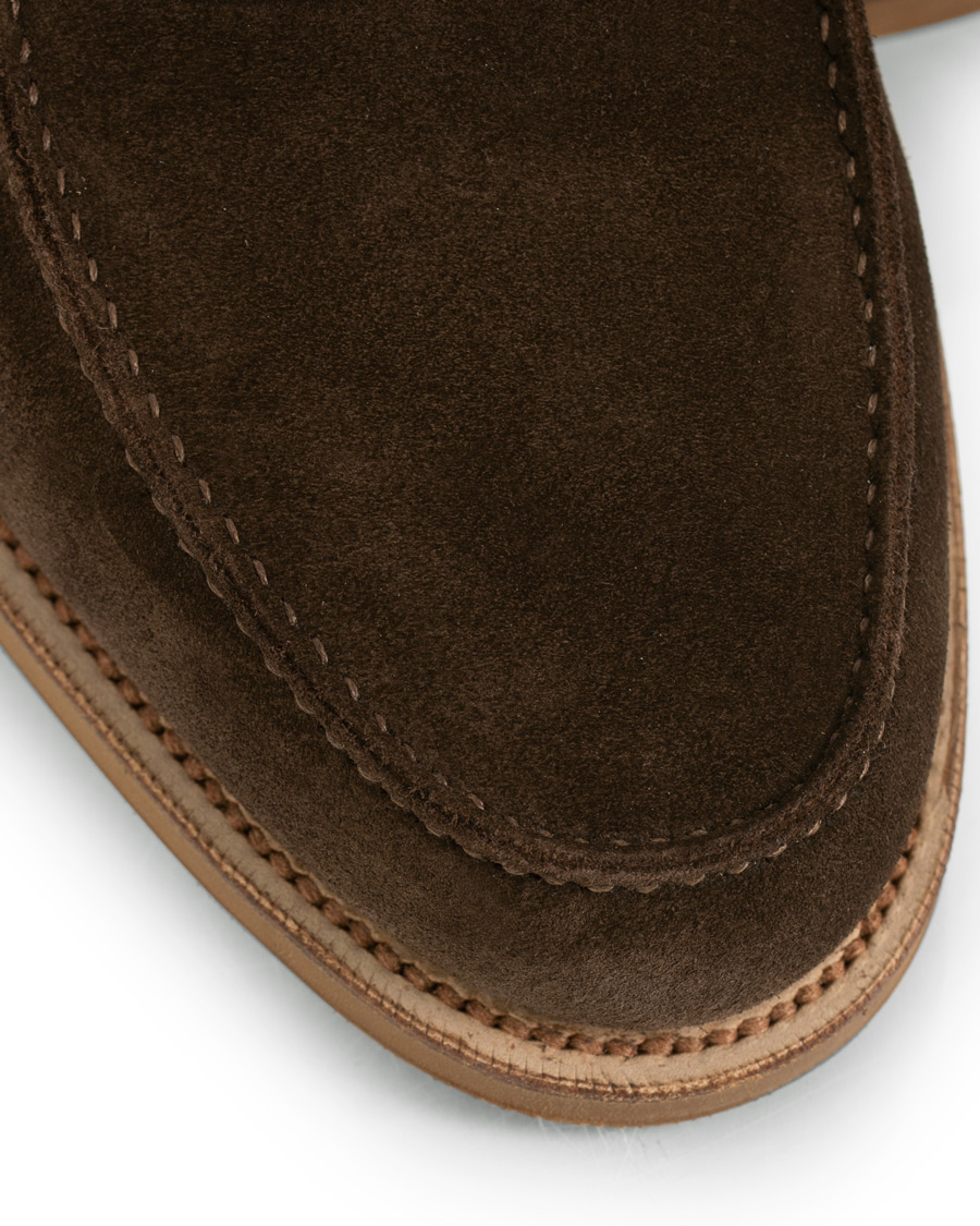 Homme | Edward Green Duke Unlined Penny Loafer Mocha Suede | Edward Green | Duke Unlined Penny Loafer Mocha Suede