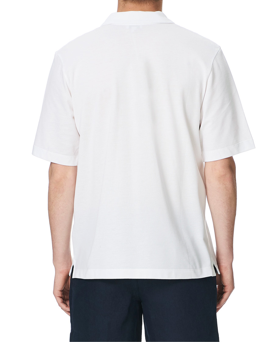 Homme | Chemises | Sunspel | Short Sleeve Pique Shirt White
