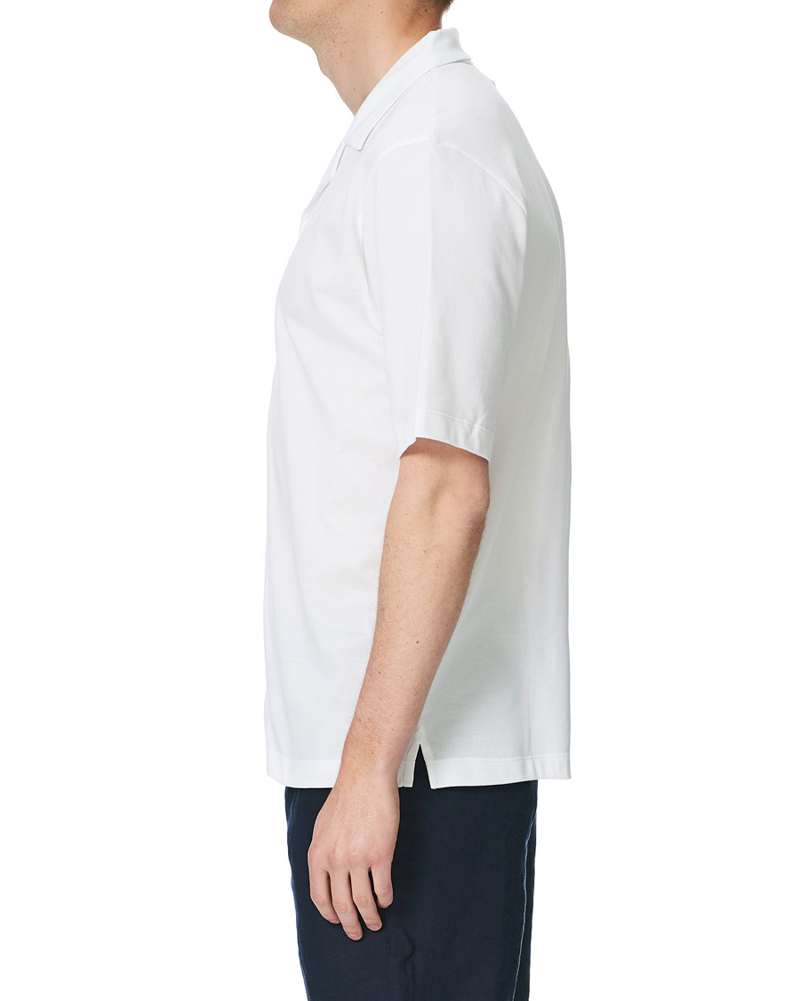 Homme | Chemises | Sunspel | Short Sleeve Pique Shirt White