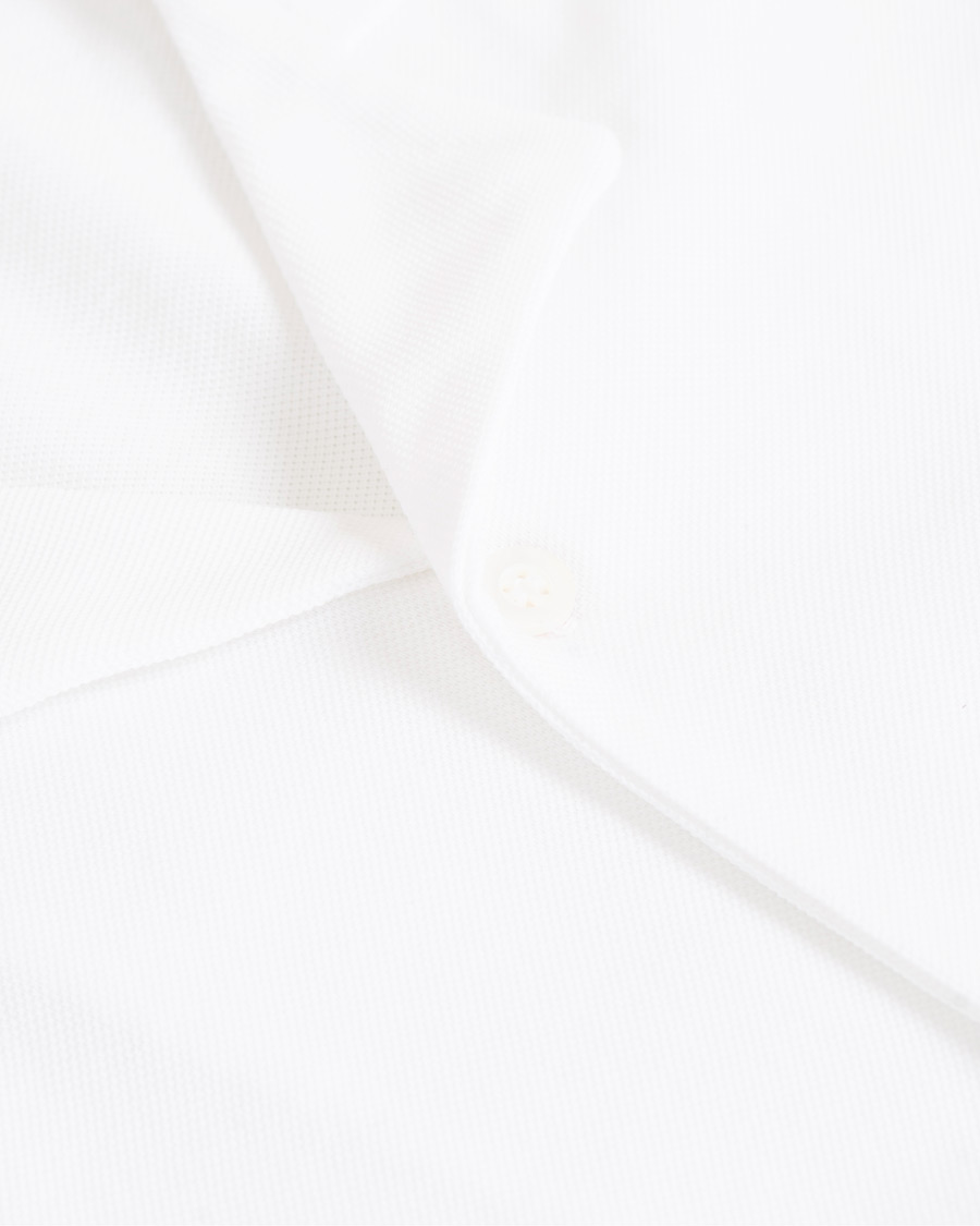 Homme | Chemises | Sunspel | Short Sleeve Pique Shirt White