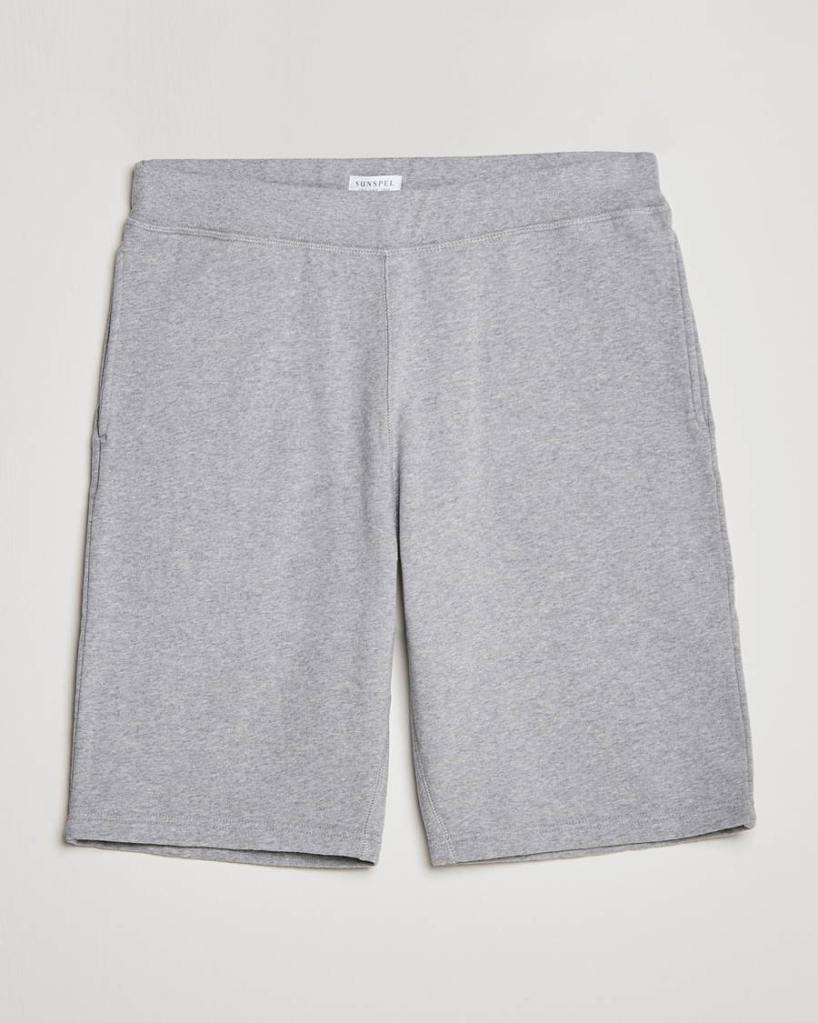 Homme | Shorts | Sunspel | Loopback Shorts Grey Melange