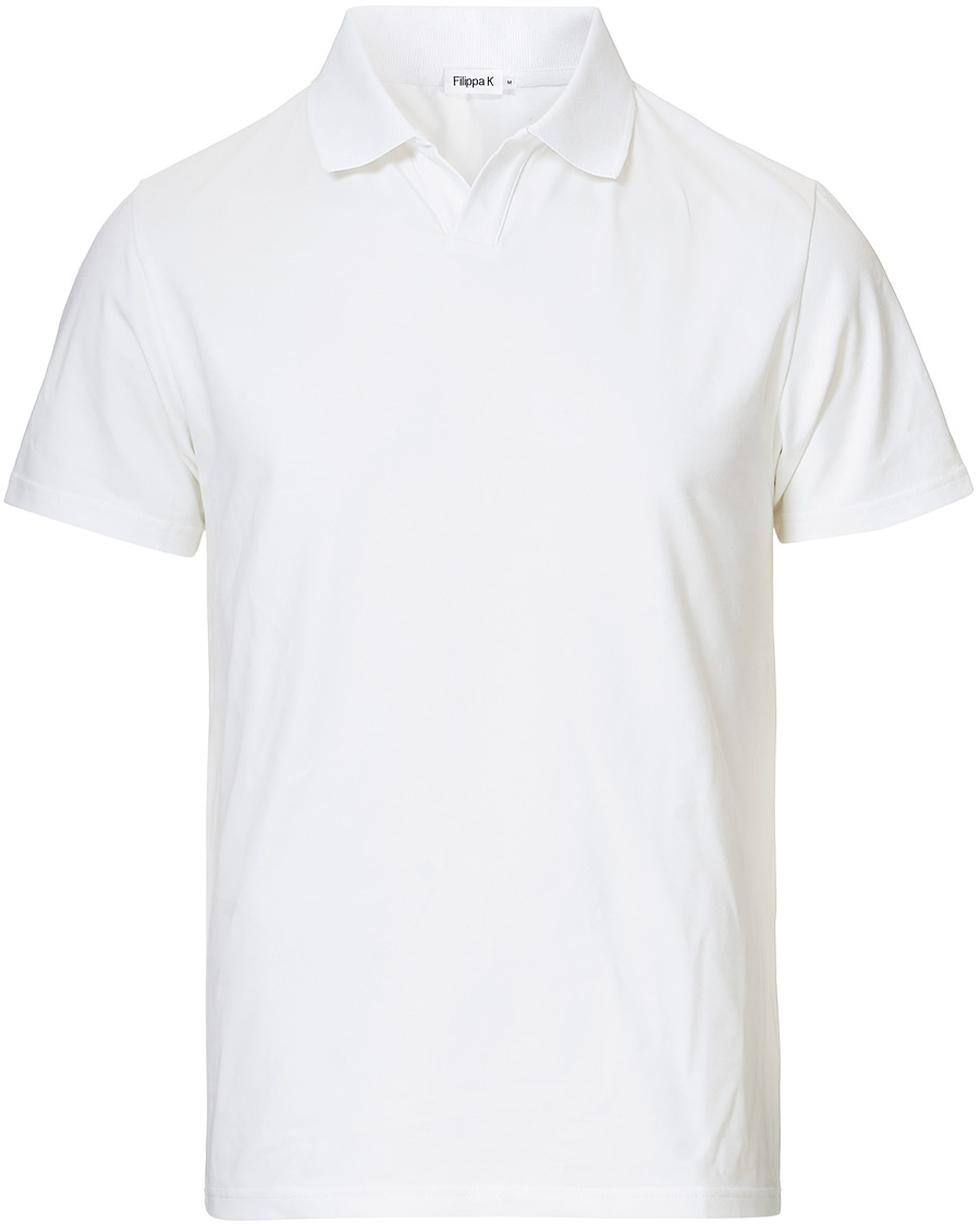 Homme | Polos | Filippa K | Soft Lycra Polo T-Shirt White