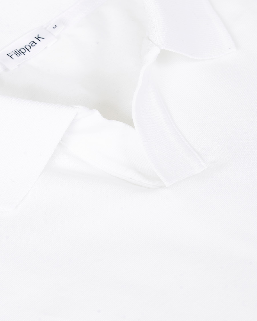 Homme | Polos | Filippa K | Soft Lycra Polo T-Shirt White