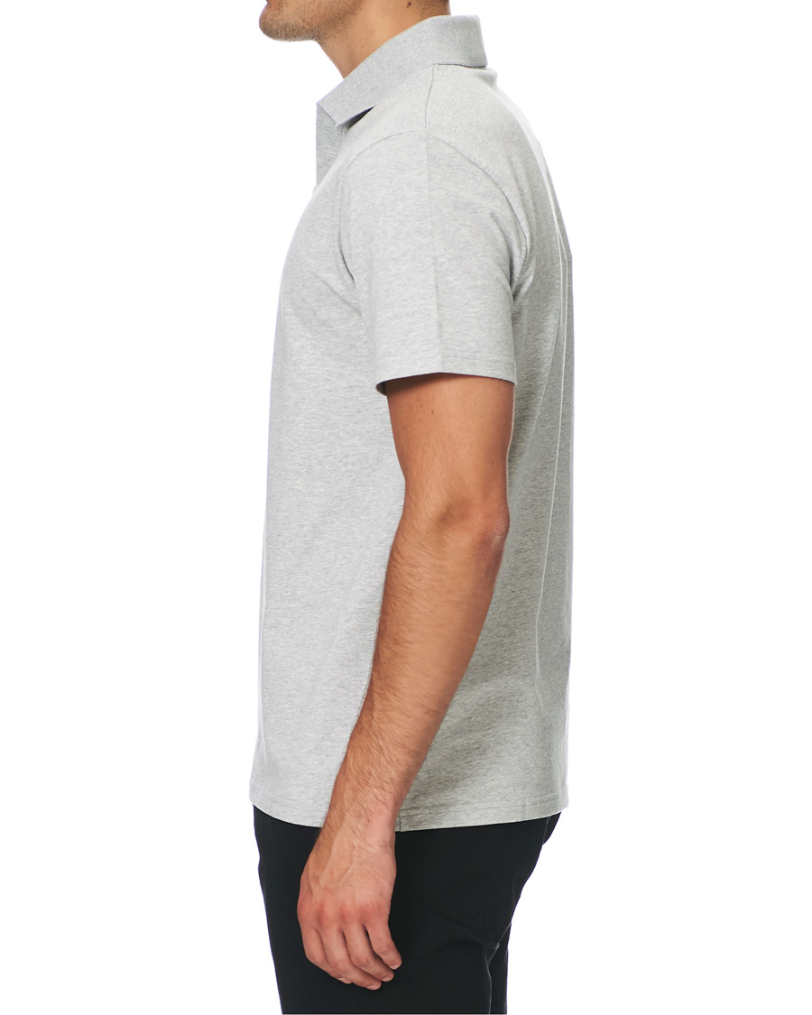 Homme | Polos | Filippa K | Soft Lycra Polo T-Shirt Light Grey Melange