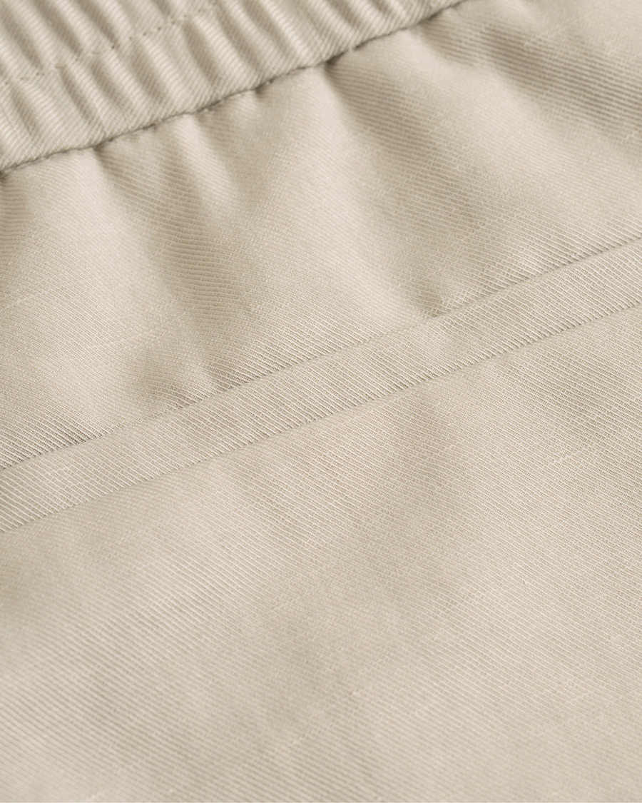 Heren | Broeken | Filippa K | Terry Cropped Linen Slacks Khaki