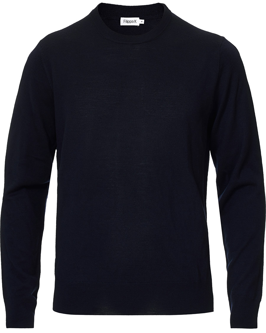 Homme | Pulls Et Tricots | Filippa K | Merino Round Neck Sweater Navy